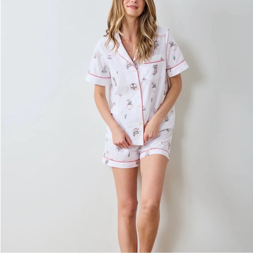 Printfresh Embroidered Holiday Cats Set